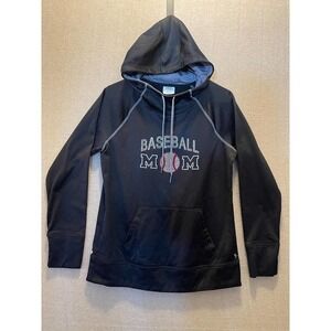 Danskin Hoodie Women's XL (14-16) Black Baseball Mom in little jewels
